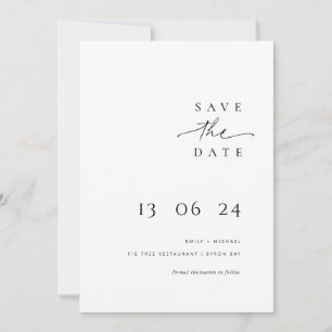 Invitación Tipografía moderna y minimalista para guardar la f