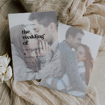 Tipografía negra moderna | Boda fotográfico falso