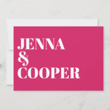 Tipografía Negrita Retro Moderna Magenta Boda