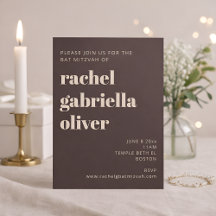 Tipografía Negrita Tierra Bat Mitzvah Moderna