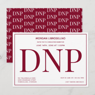 Invitación Tipografía Partido de Graduación del DNP Blanco Bo