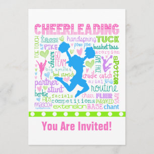Invitación Tipografía personalizada de palabras animadoras Pa