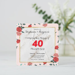Invitación Tipografía personalizada para aniversario de bodas