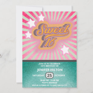 Invitación Tipografía retro divertida de Guay dulce 16