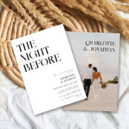 Invitación Tipografía retro ensayo fotográfico moderno cena