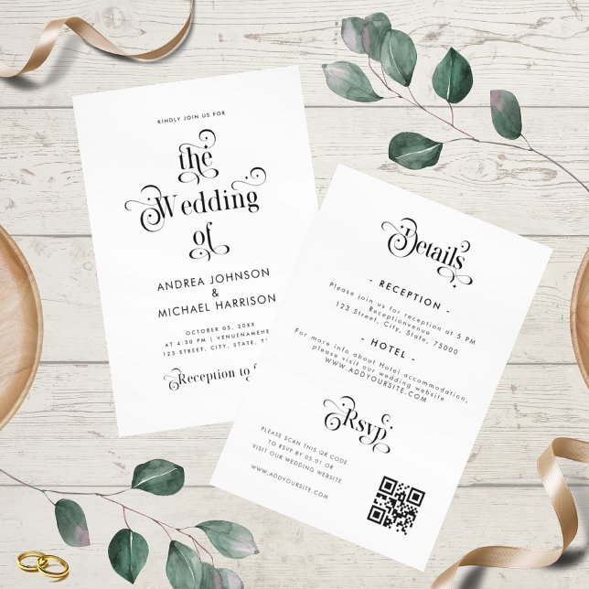 Invitación Tipografía Retro Limpiar todo en blanco en un códi (Subido por el creador)