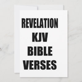 Invitación Tipografía «Revelation KJV Bible Verses»