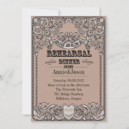 Invitación tipografía rústica boda campestre occidental
