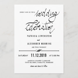 Invitación Tipografía simple elegante de la celebración de la