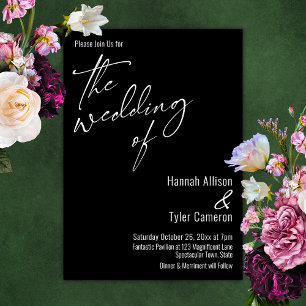 Invitación Tipografía Simple Elegante La Boda De