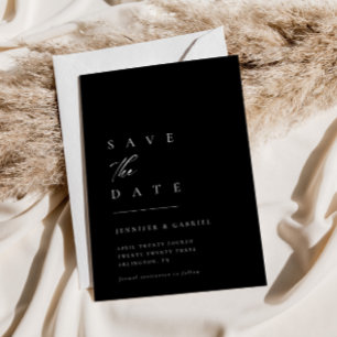 Invitación Tipografía ultra minimalista salva la fecha Invi