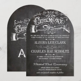 Invitación Tipografía victoriana moderna de Chalkboard Vintag