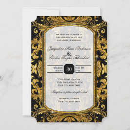 Invitación Tipografía vintage de estilo de boletos de Purpuri