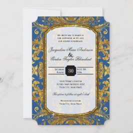 Invitación Tipografía vintage de estilo de boletos de Purpuri