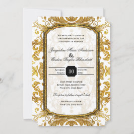 Invitación Tipografía vintage de estilo de boletos de Purpuri