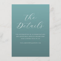 Invitación Tipográfica Elegante Verde Azulado