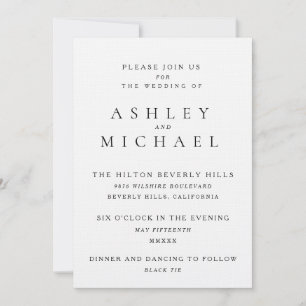 Invitación Tipos Clásicos de Pareja de Gala con Traje Formal