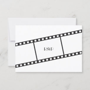 Invitación Tira de película de cine respuesta de RSVP de boda
