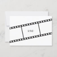 Tira de película de cine respuesta de RSVP de invi