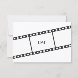 Invitación Tira de película de cine respuesta de RSVP de invi