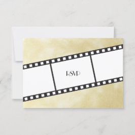 Invitación Tira de película de cine respuesta de RSVP de invi