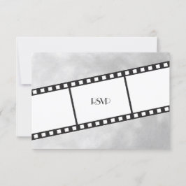 Invitación Tira de película de cine respuesta de RSVP de invi