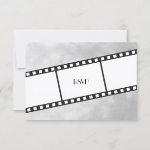 Invitación Tira de película de cine respuesta de RSVP de invi