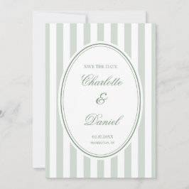 Invitación Tira personalizada menta para guardar la fecha