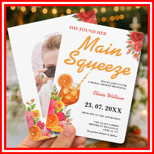 Invitación Tirada Principal   Despedida de Soltera Chic Citru