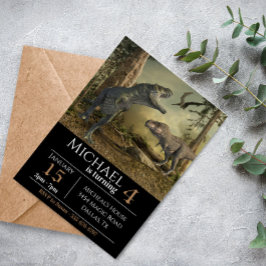 Invitación Tirannosaurus T-Rex Dinosaur Birday Party