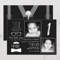 Tirantes Hipster Little Man Cumpleaños 1 Foto