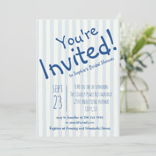 Invitación Tiras Azules Estás Invitada a la Despedida de Solt