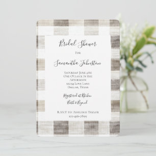 Invitación Tiras de crema retorcidas Ducha de novia