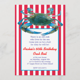 Invitación Tiras de hervir de cangrejo azul de los países baj
