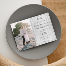 Invitación Tiras fotográficas y vintage | Boda gris