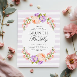 Invitación Tiras Lilac y Brunch del Día de la Madre