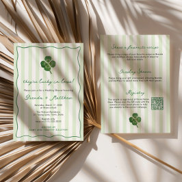 Invitación Tiras modernas de San Patricio para parejas en fie