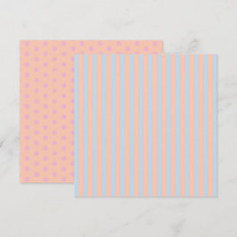 Invitación Tiras y flores de arcoiris Pastel impresas