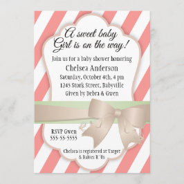 Invitación Tiras y sopla una ducha dulce para bebé