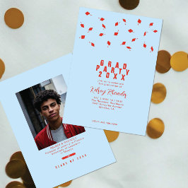 Invitación Tiro de Gorra de Graduación Fiesta de Graduados Ci