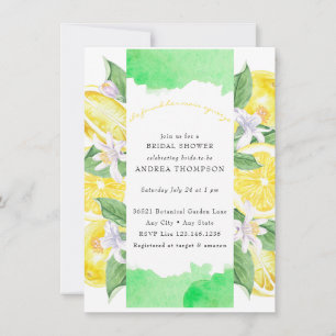 Invitación Tirón principal   Cítrico   Regalo de boda Amarill