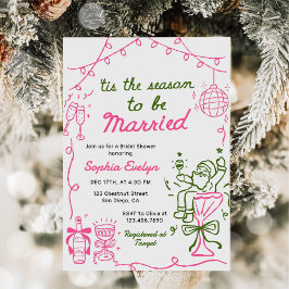 Invitación Tis the Season Christmas Bridal Shower