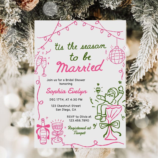 Invitación Tis the Season Christmas Bridal Shower (Subido por el creador)