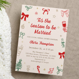 Invitación Tis the Season Christmas Bridal Shower