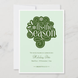 Invitación T'is the Season Mint Green Navidades Fiesta