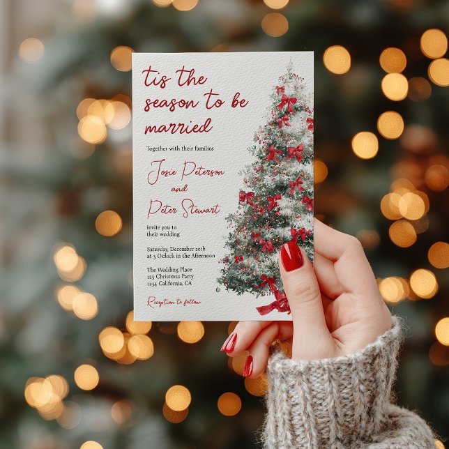 Invitación Tis The Season to Be Married Winter Bridal Shower (Tis The Season to Be Married Winter Bridal Shower Invitation)