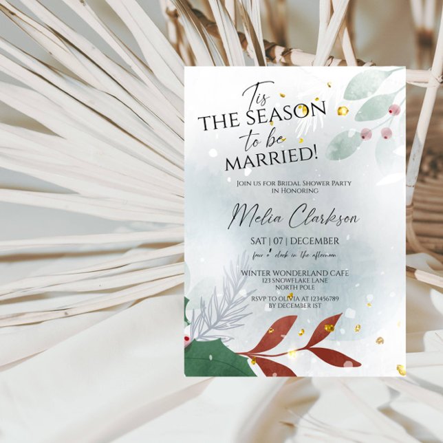 Invitación Tis the Season to Be Married Xmas Bridal Shower  (Subido por el creador)
