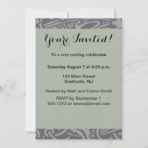 Invitación Tistle escocés Knot William Morris Style