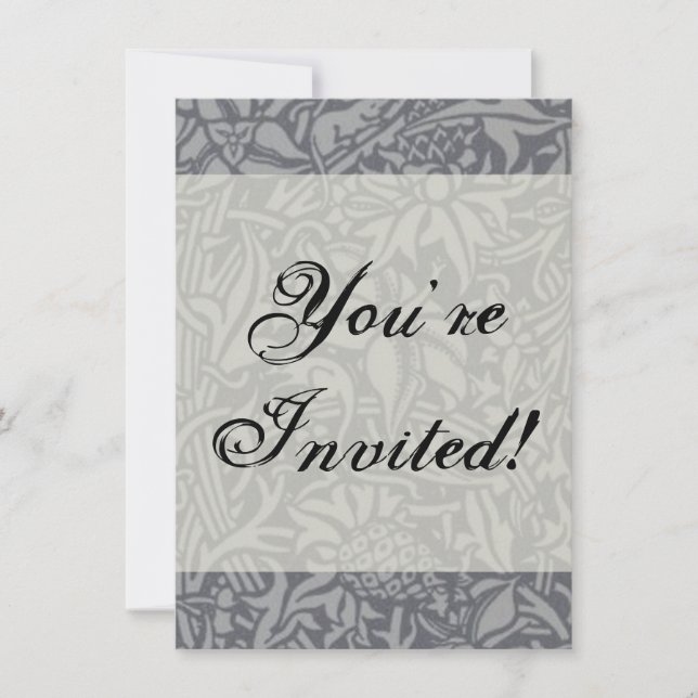Invitación Tistle escocés Knot William Morris Style (Anverso)