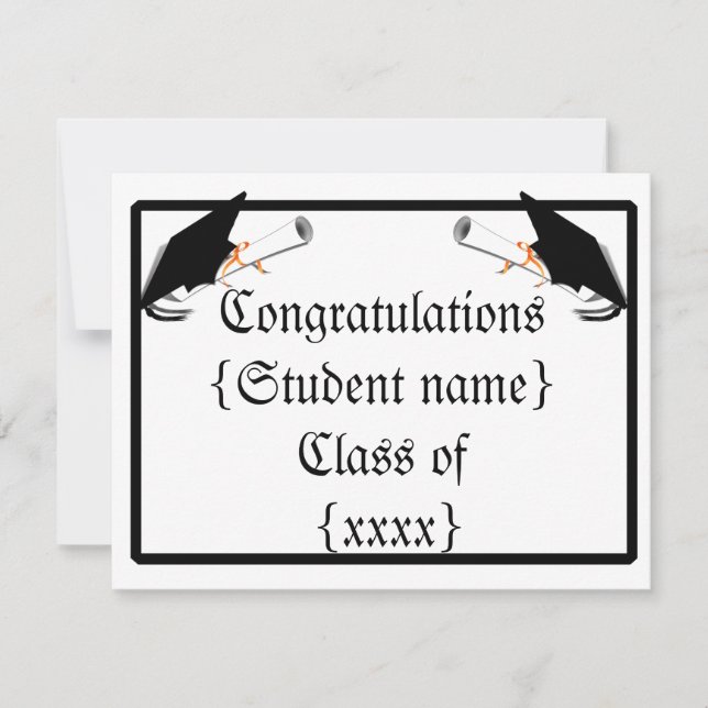 Invitación Título de graduación con diploma (Anverso)